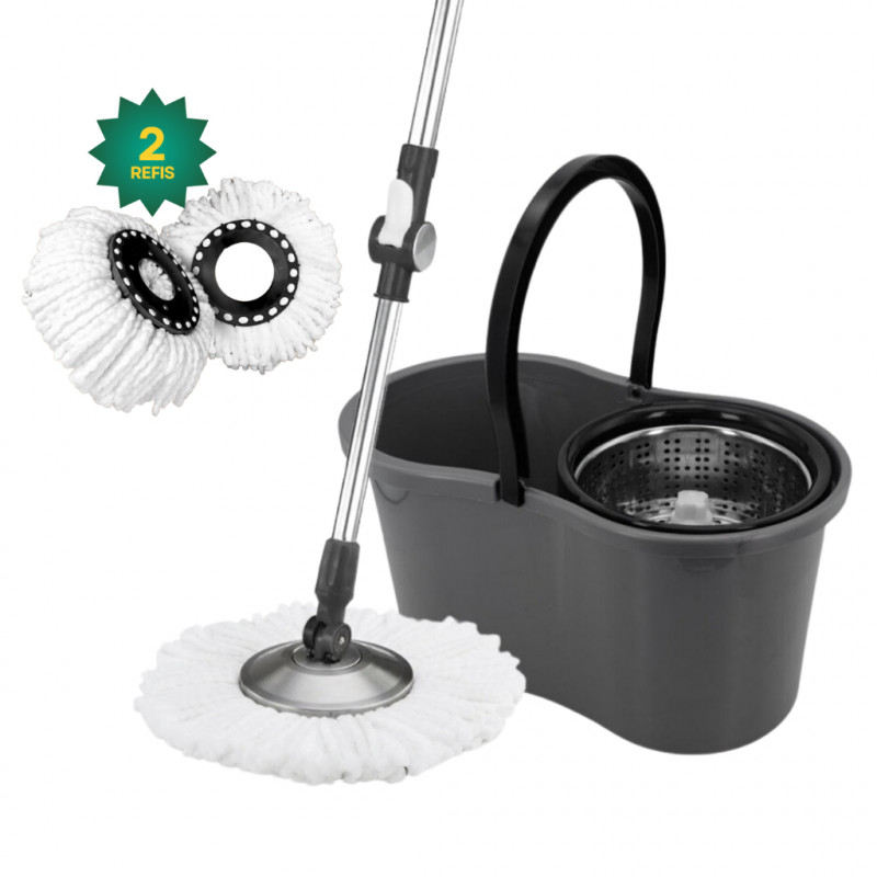 MOP COMPACTO 2 REFIS  CESTO INOX  INOX 9LTS