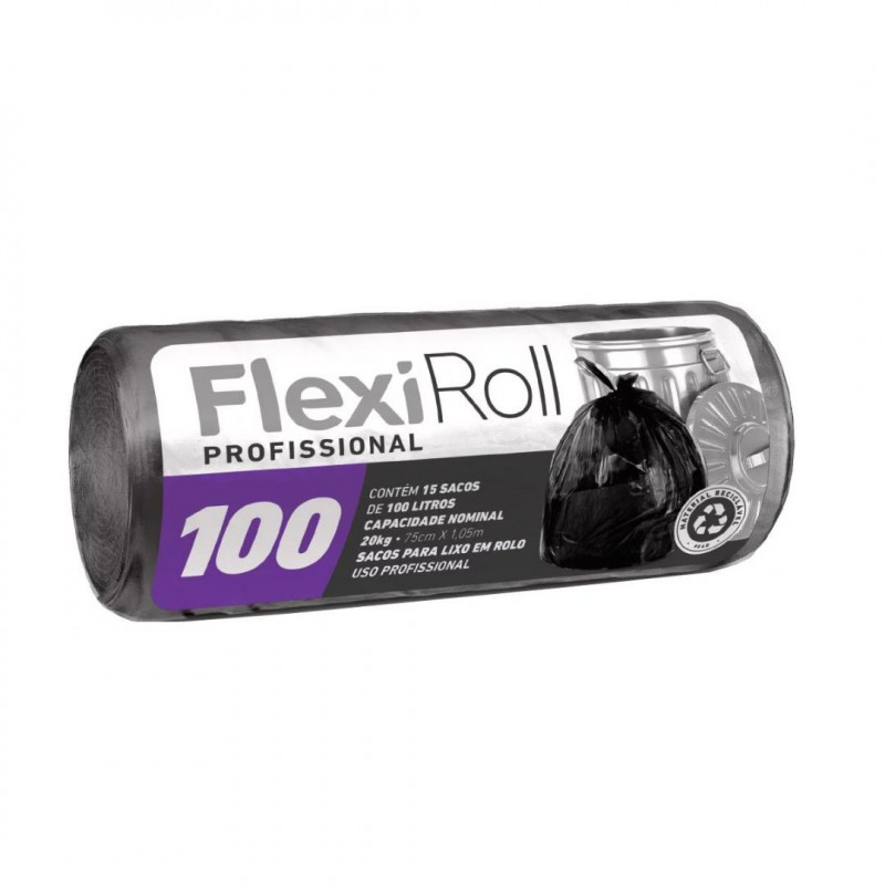 SACO LIXO FLEXI ROLL ROLO 100l C/15UN